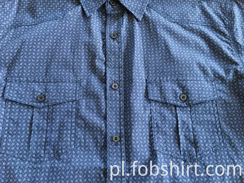 Man Shirt Navy Printing